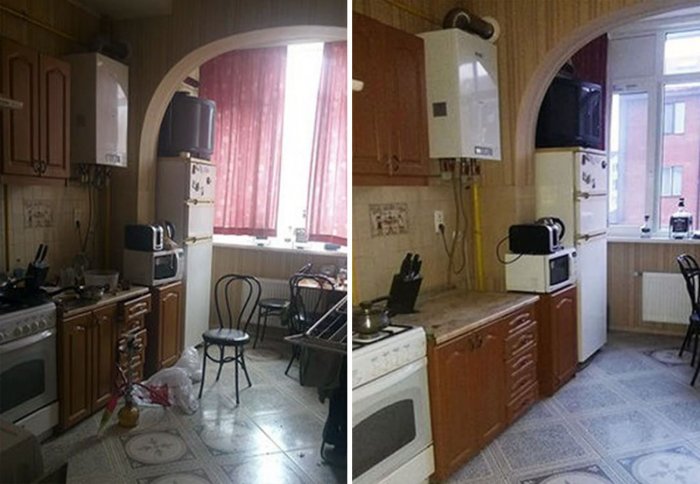 Генеральная уборка кухни в большой квартире